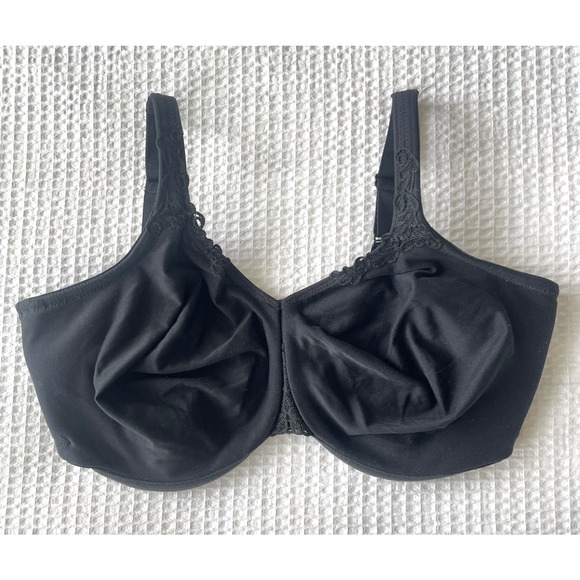Wacoal Other - Wacoal Bra Size 38DDD #85814 Black Bodysuede Ultra Seamless Full Figure